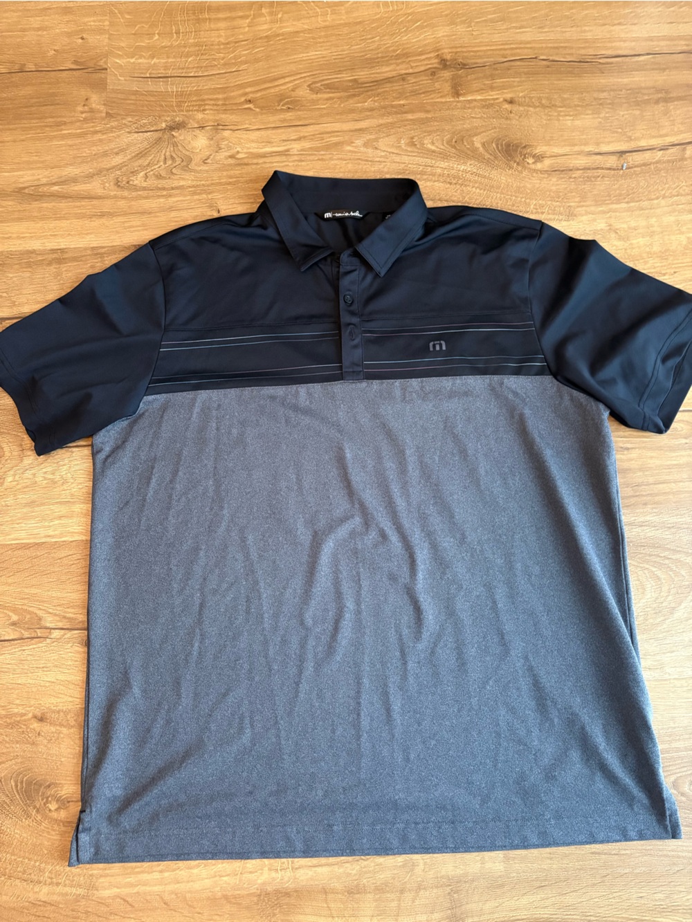 Travis Matthew Men's Black & Gray polo
